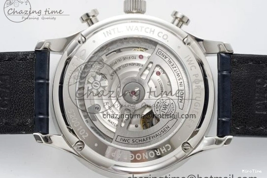 MIROTIME 1230 Portuguese Chrono IW3716 RSF 1:1 Best Edition Blue Dial on Black Leather Strap A RelaxedFit 7045